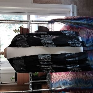 The Accessory Collective Black and Silver Scarf